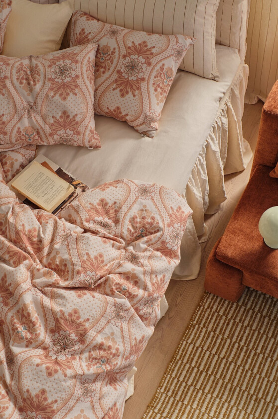 Laken Elly i resirkulert halvlinne - Beige