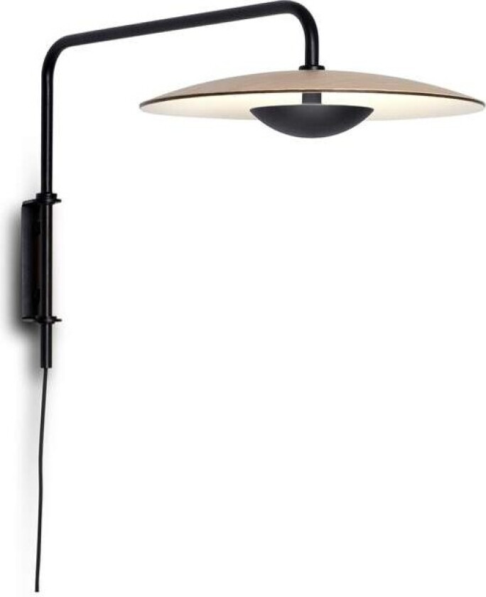 - Ginger A Vegglampe Dimmable Plug-in Oak