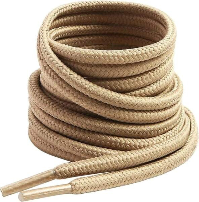 Bilde av 2 par Khaki runde skolisser, 120cm runde skolisser for arbeidssko, slitesterke skolisser for fotturer, tursko/sikkerhetssko, egnet for kvinner og menn