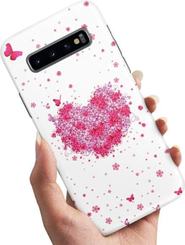 Samsung Galaxy S10e - Deksel/Mobildeksel Blomsterhjerte