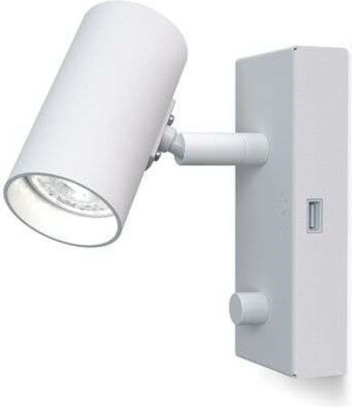- Tyson USB Vegglampe Right White