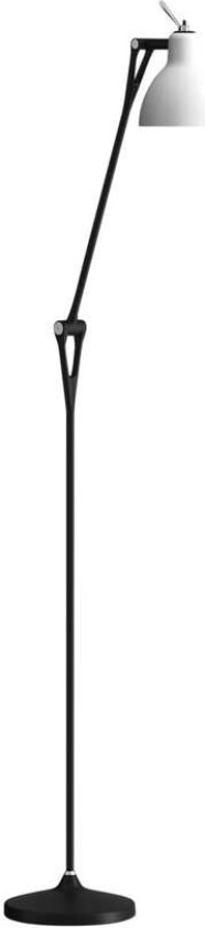 - Luxy F1 Gulvlampe Svart/Blank Hvit