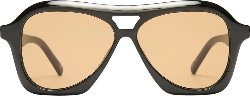 Le Specs Drizzle Black With Light Brown Mono Lens