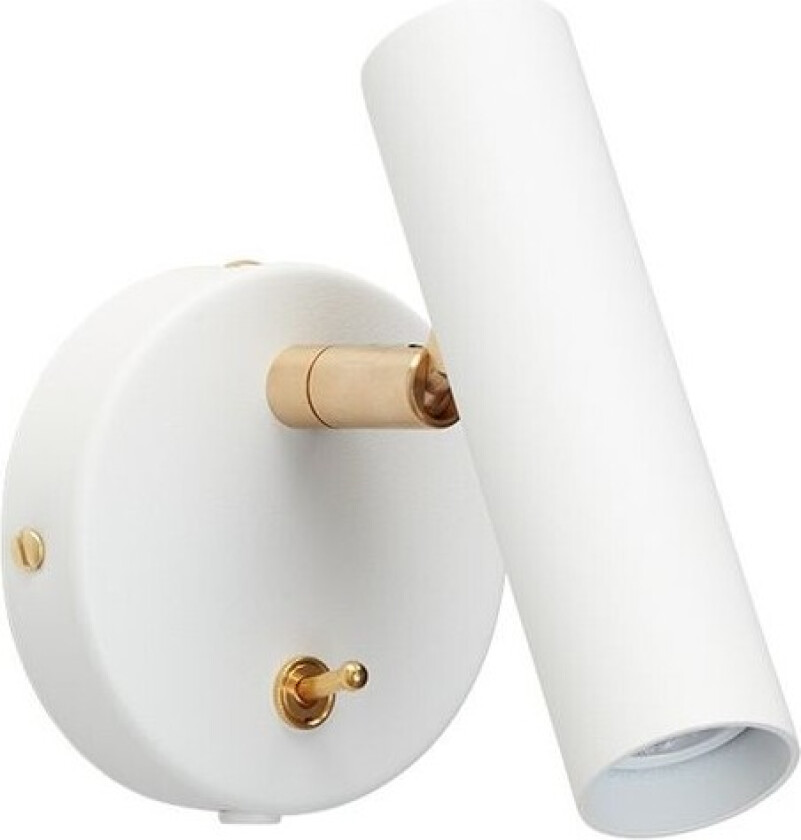 - Slender Vegglampe White/Brass
