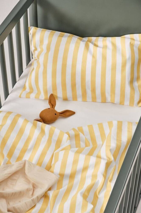 MINI sengesett sprinkelseng - økologisk Limoncello/hvit