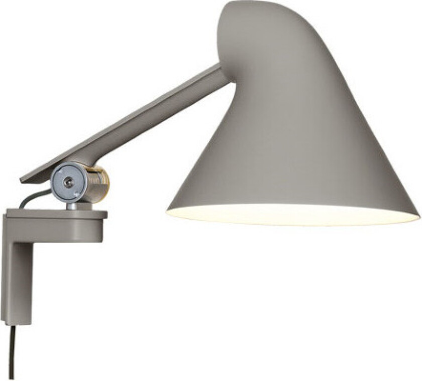 - NJP Vegglampe Kort Lys Grå