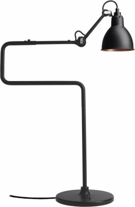 - 317 Bordlampe Svart/Svart/Kobber Lampe Gras