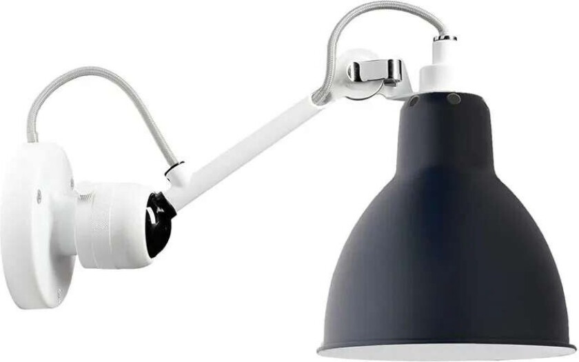 - 304 Vegglampe Hvit/Blå Lampe Gras