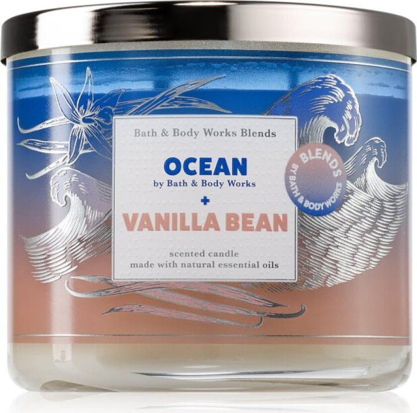 Ocean + Vaniljebønne duftlys 411 g