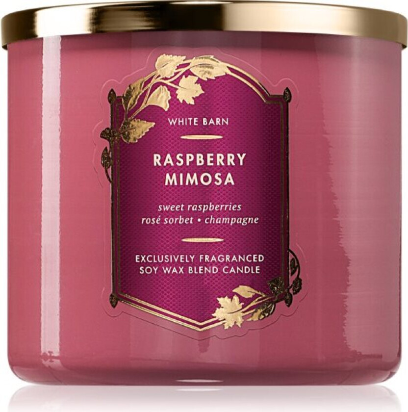 Bringebær Mimosa duftlys 411 g
