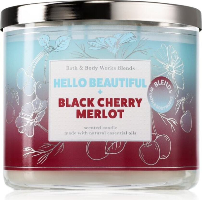 Hello Beautiful + Black Cherry Merlot duftlys 411 g