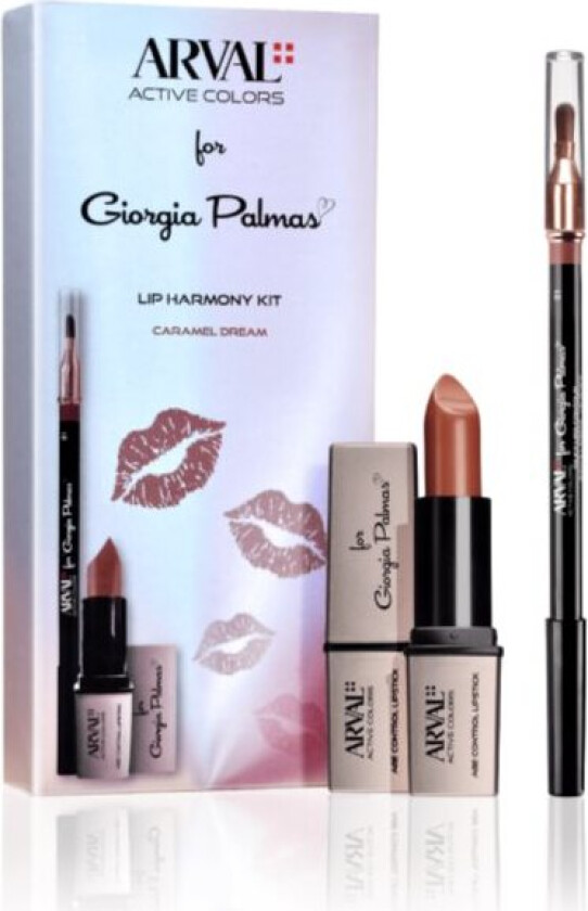 THE LIP HARMONY KIT Caramel Dream 2-delt sminkesett for kvinner