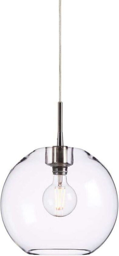 - Gloria Pendel Ø320 Krom/Klar Glass