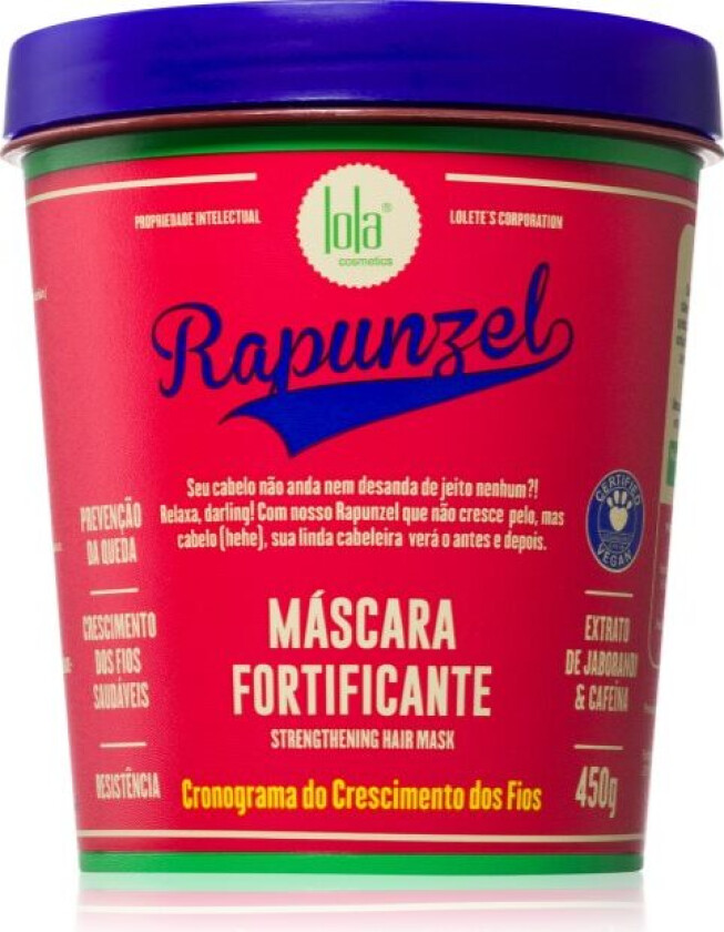 Lola Cosmetics Rapunzel Mascara maschera for å stimulere vekst og styrke hår fra røttene 450 g