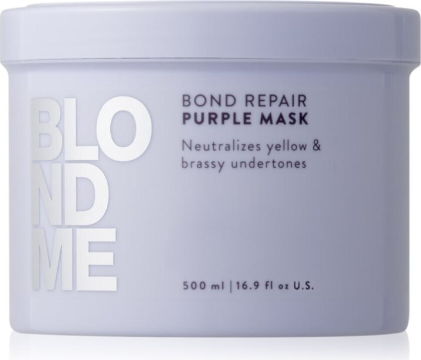 Schwarzkopf Professional Blondme Bond Repair Lilla maschera for hårnøytralisator for gule toner 500 ml