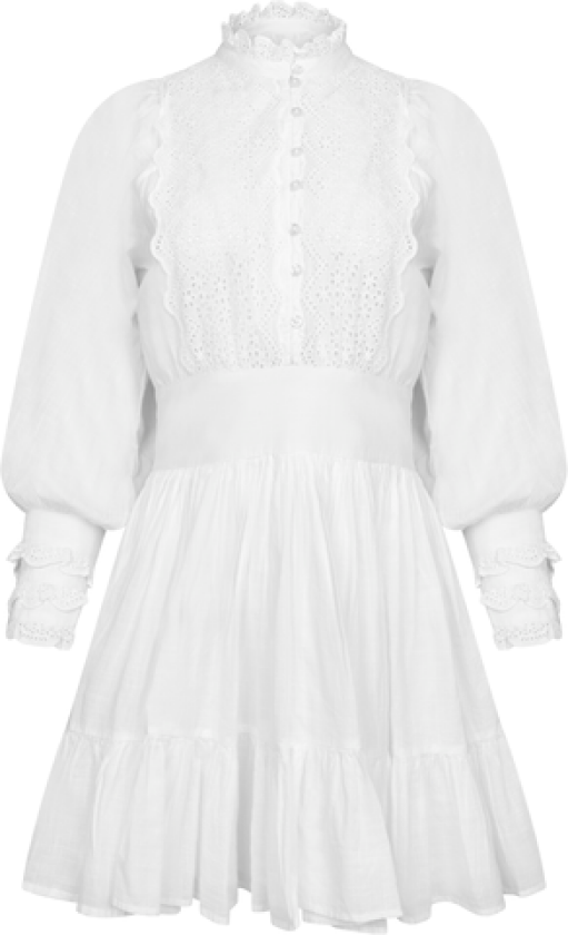 Cotton Slub Mini Dress - White XL