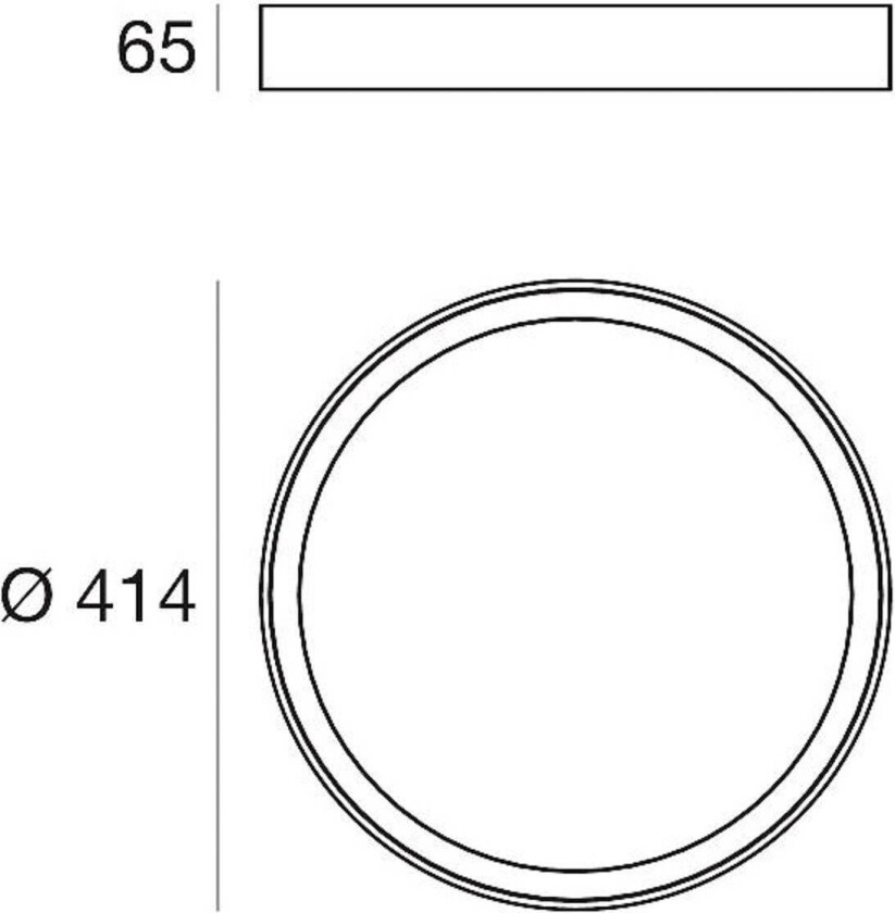 LED-taklampe Tara R, Ø 41,4 cm, svart, aluminium, 3 000 K