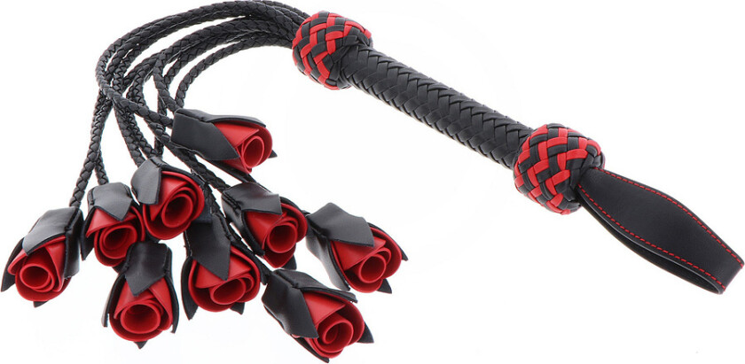 Hidden Desire Masters: Real Leather Roses Whip