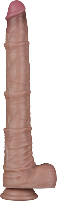 LoveToy: Dual-Layered Bendable Silicone XXL Cock, 40.5 cm