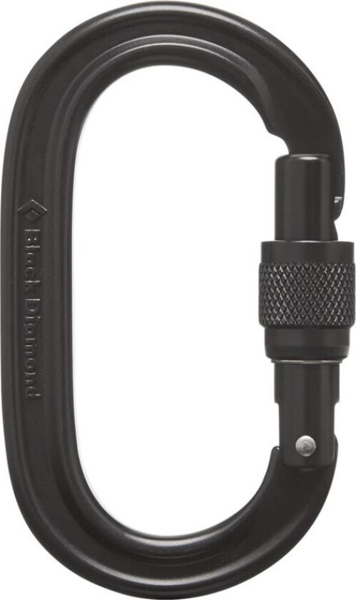 Oval Keylock ScrwgtCarabiner Black