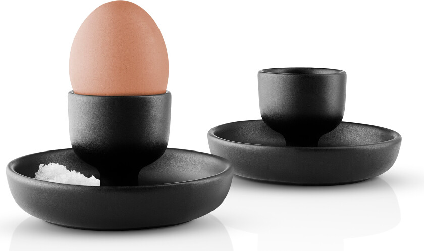 Nordic kitchen Eggeglass - Black - 2 stk. H6 cm x 11 cm
