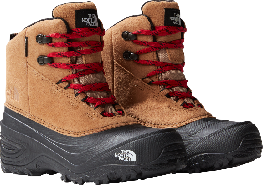 Kids' Chilkat V Lace Waterproof Hiking Boots 32, Almond Butter/TNF Black