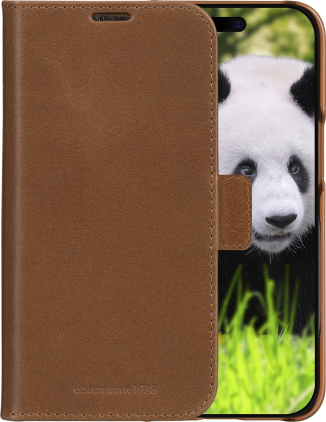 Dbramante1928 Lynge MagSafe iPhone 16e lommebokdeksel (tan)