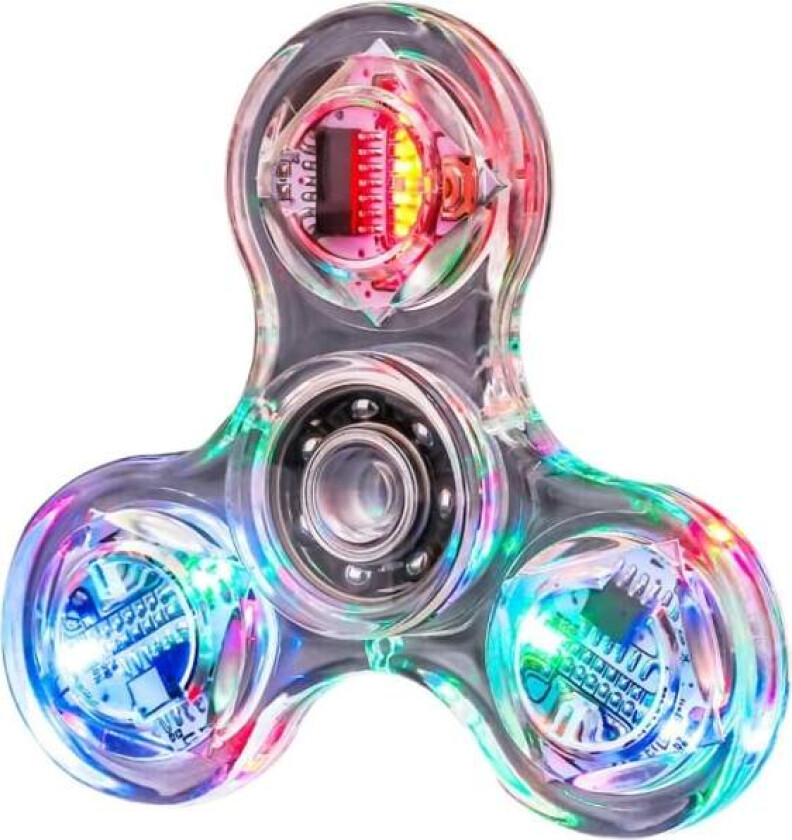 IC Lysende LED Fidget Spinner - Transparent