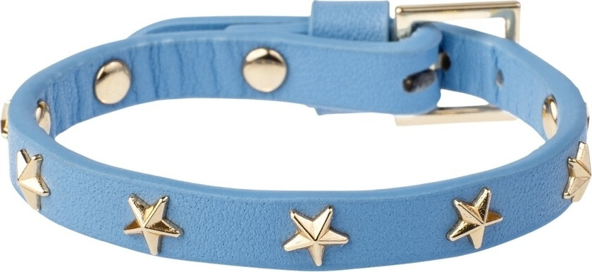 Leather Star Stud Bracelet Mini Ibiza Blue