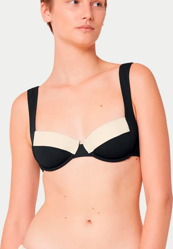 Summer Glow bikinitopp med bøyle, svart, Størrelse: 40B, Kvinner