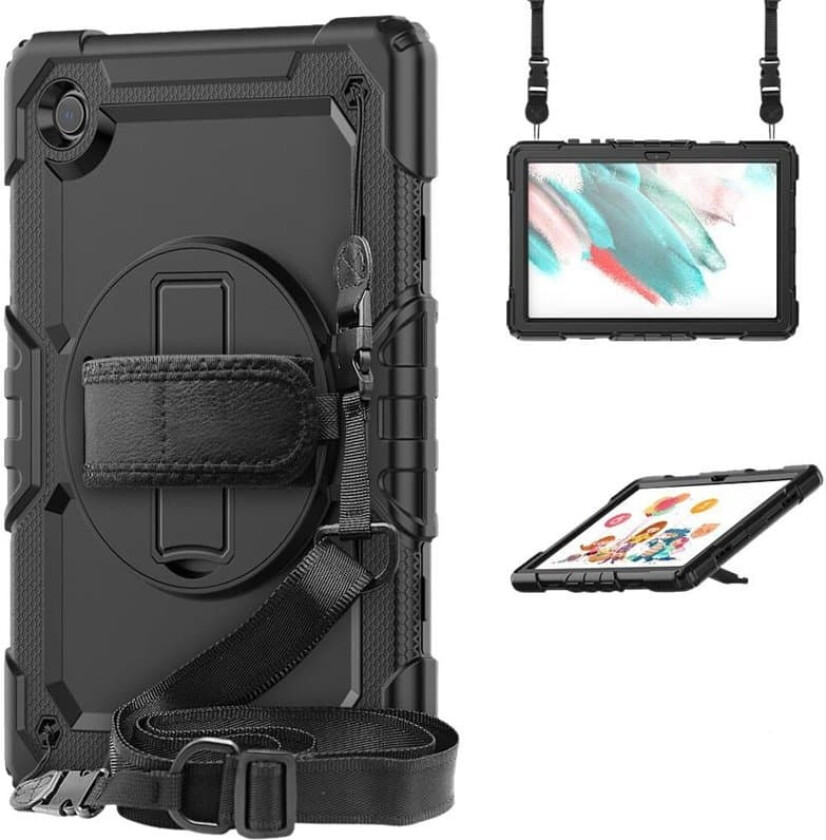 Hybrid deksel med skulderstropp Samsung Galaxy Tab A8 10.5 (2021) - Sort