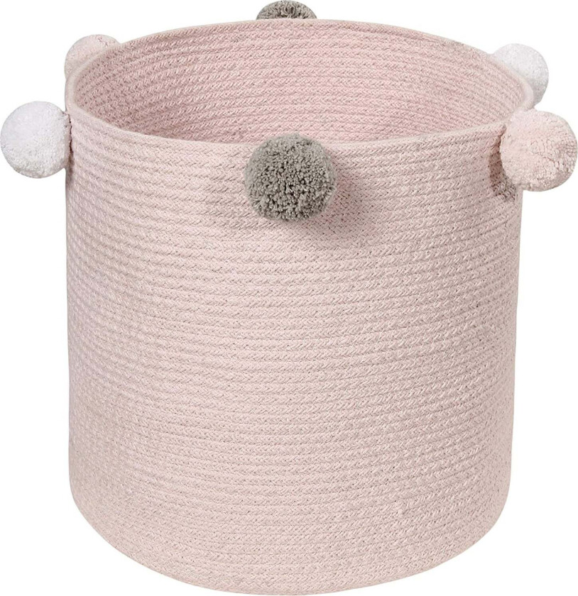 Lorena Canals Bubbly Oppbevaringskurv 30x30, Pink - Gulvtepper - Bomull