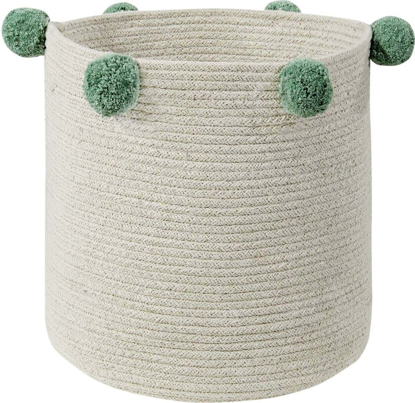 Lorena Canals Bubbly Kurv, Natural-Green - Kurver - Bomull