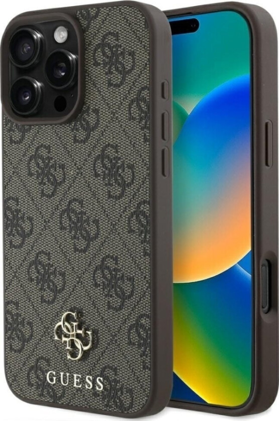 Pu 4G Liten Metalllogo Magsafe-Deksel Til Iphone 16 Pro Brun