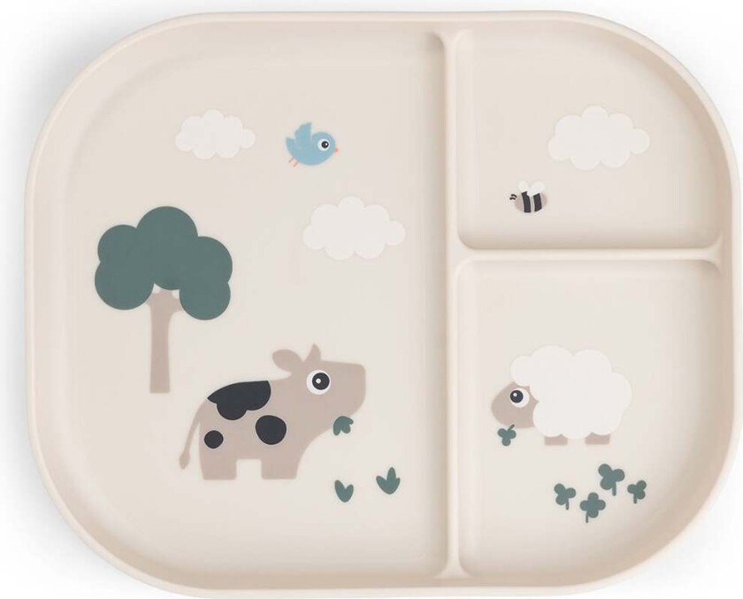 Tiny Farm Foodie Tallerken Delt, Sand - Tåteflasker & Tilbehør