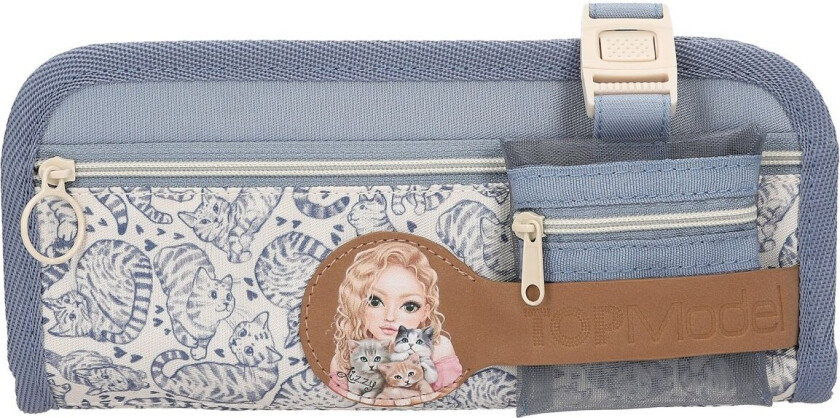 CAT LOVE Pennal - Light Blue and Cream