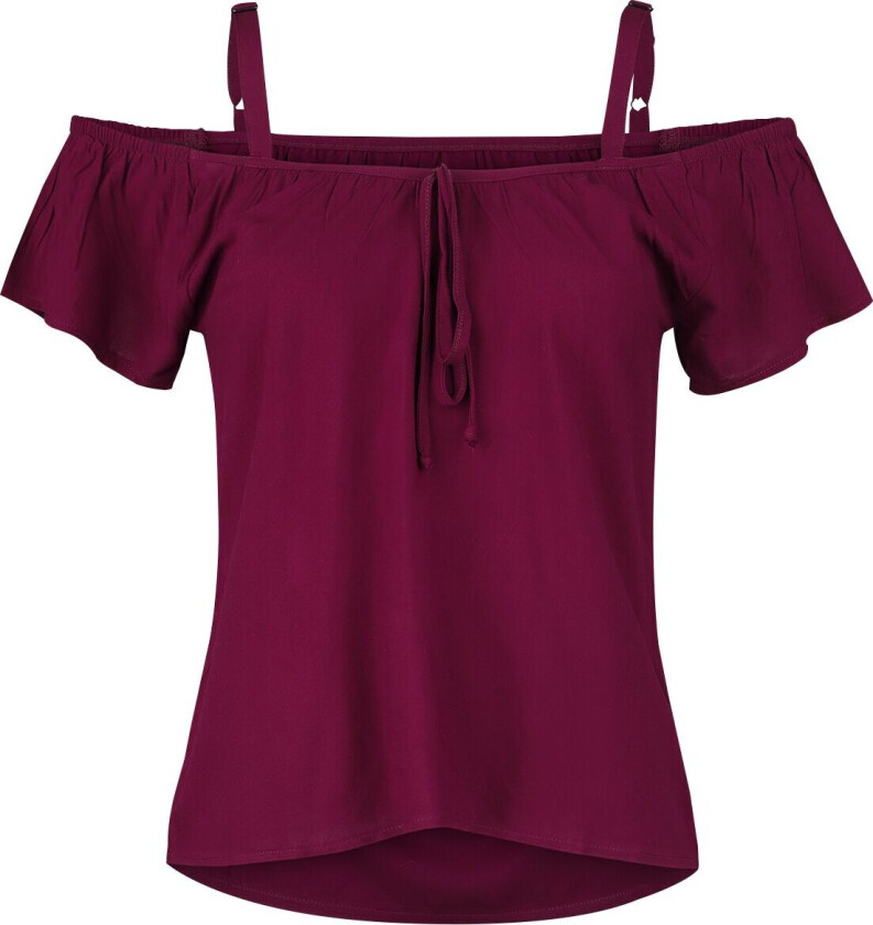 T-skjorte - Hang On Loose - M - Damer - burgunder