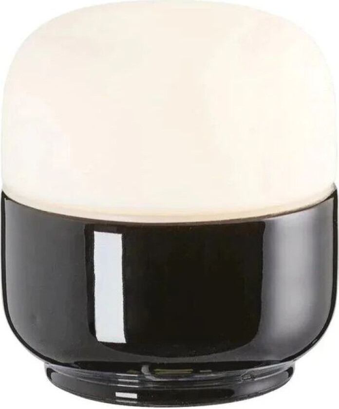 Ohm 100/110 vegg/tak lampe 4W led 2700K IP44 - Svart/Opal glass