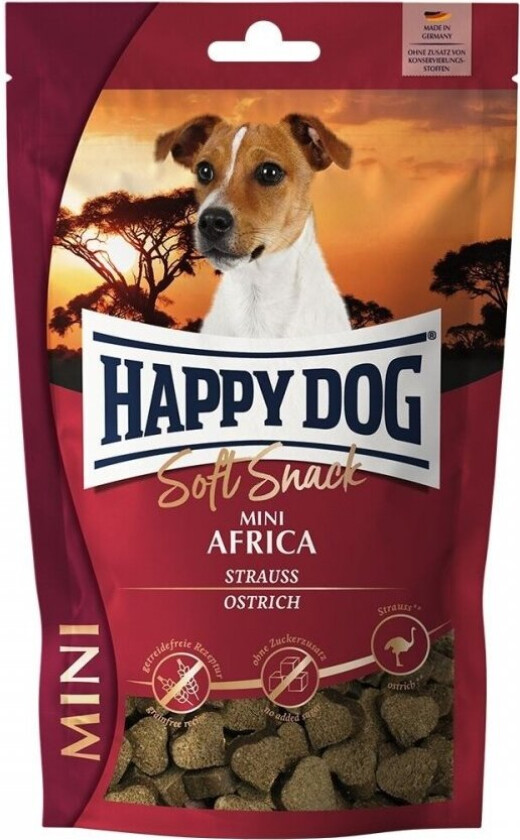 Happy Dog Africa Mini Mykt Hundegodteri 100 g