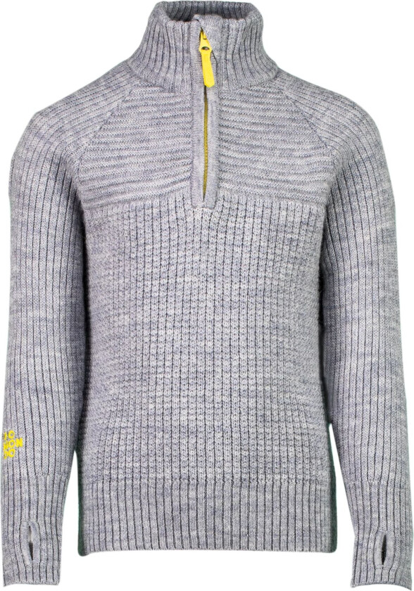 Narvik Wool Sweater, ullgenser barn Light Grey Melange