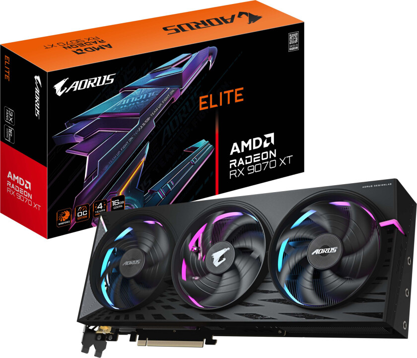 Radeon RX 9070 XT AORUS ELITE 16G grafikkort
