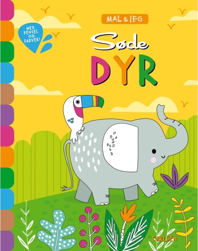 Mal Og Leg: Søde Dyr - Med Farver Og Pensel