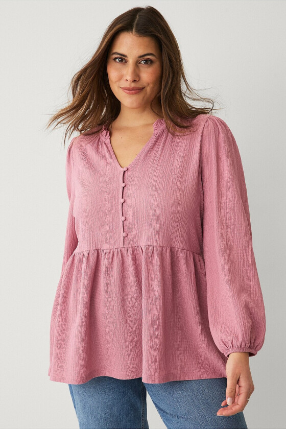 Topp med peplum - Rosa