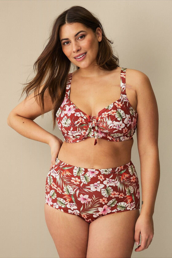 Macie Maxi Bikini Pink Shaping Effect - Rød