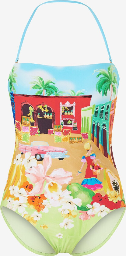 Badedrakt Bandeau One Piece - Flerfarget