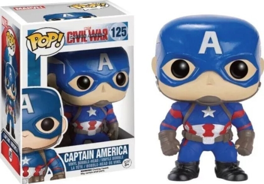 Funko Pop! Marvel Captain America: Civil War Captain America, Samlefigur, Barn Og Voksne, Komikk, 90 G