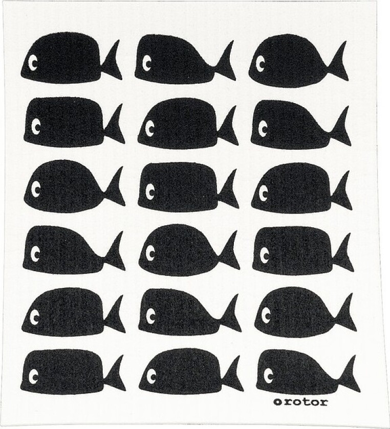 Oppvaskklut Whale 6-pakning - Svart
