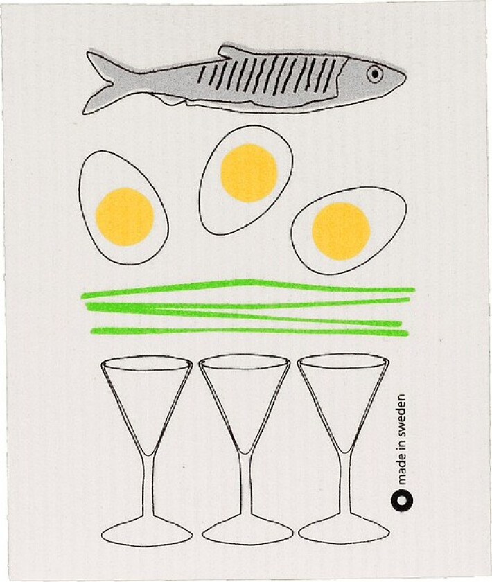 Oppvaskklut Herring 6-pakning - Hvit