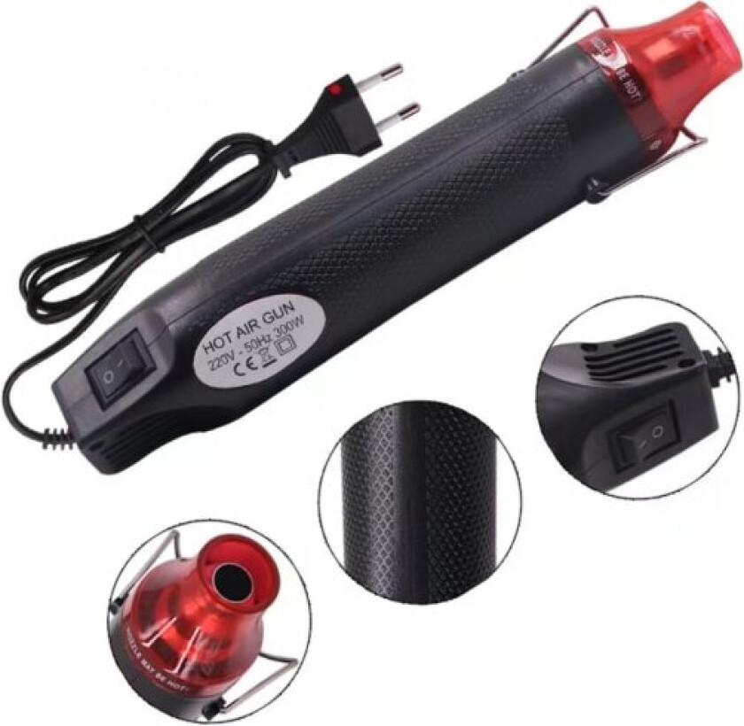 Bilde av Mini Elektrisk Varmepistol 300W Bærbar Varmepistol Temperatur DIY Varmepistol for Tørking av Maling, Gummistempel, Oppvarming av Leire