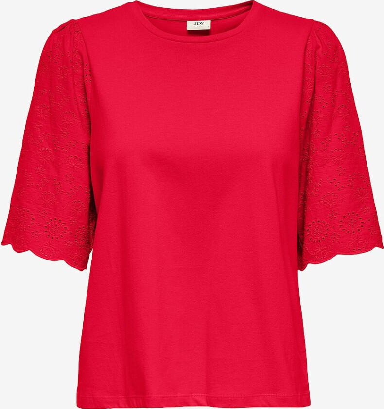 Topp jdtLair S/S Mix Top Jrs - Rød